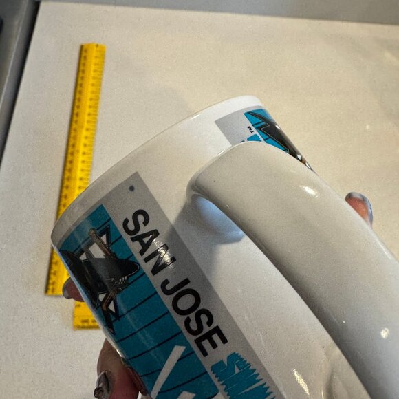 vintage san jose sharks ceramic mug made in korea - Picture 11 of 14